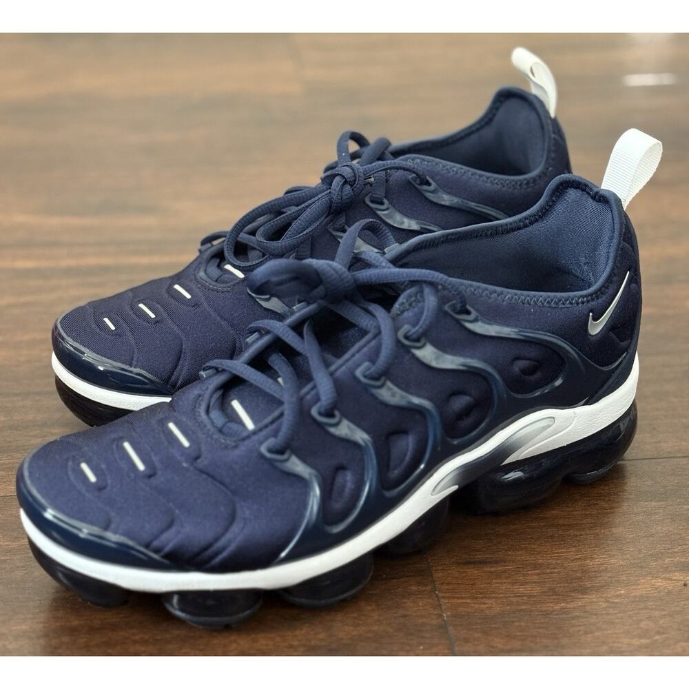 NEW Nike Air Vapormax Plus Midnight Navy Metallic Silver DH0611-400 Men's Size 9